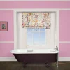 HOLLYHOCKS Cotton Linen Blind - Spring