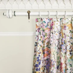 HOLLYHOCKS Cotton Linen Curtain - Spring