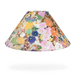 HOLLYHOCKS Cotton Linen Malpas Lampshade - Spring