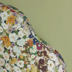 HOLLYHOCKS Cotton Linen Scalloped Headboard - Spring