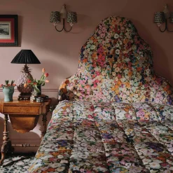 HOLLYHOCKS Cotton Sateen Quilt - Spring