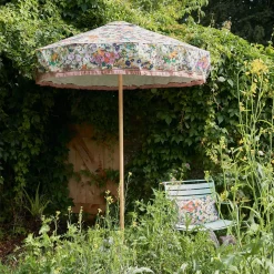 HOLLYHOCKS Parasol - Spring