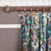 HOLLYHOCKS Velvet Curtain - Winter