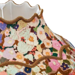 HOLLYHOCKS Velvet Isabella Lampshade - Spring