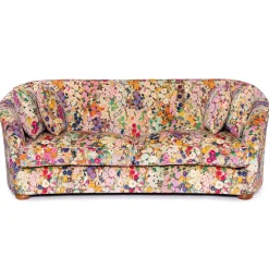HOLLYHOCKS Velvet Vesper 3-Seater Sofa - Spring