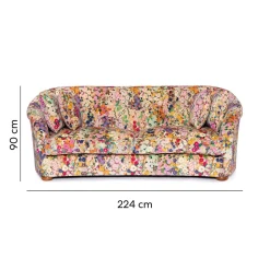 HOLLYHOCKS Velvet Vesper 3-Seater Sofa - Spring