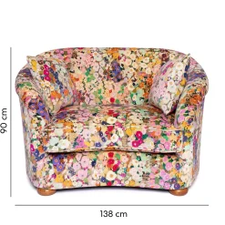 HOLLYHOCKS Velvet Vesper Loveseat - Spring