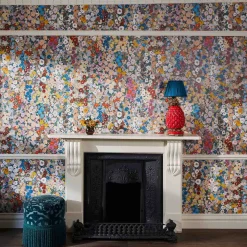 HOLLYHOCKS Wallpaper - Autumn