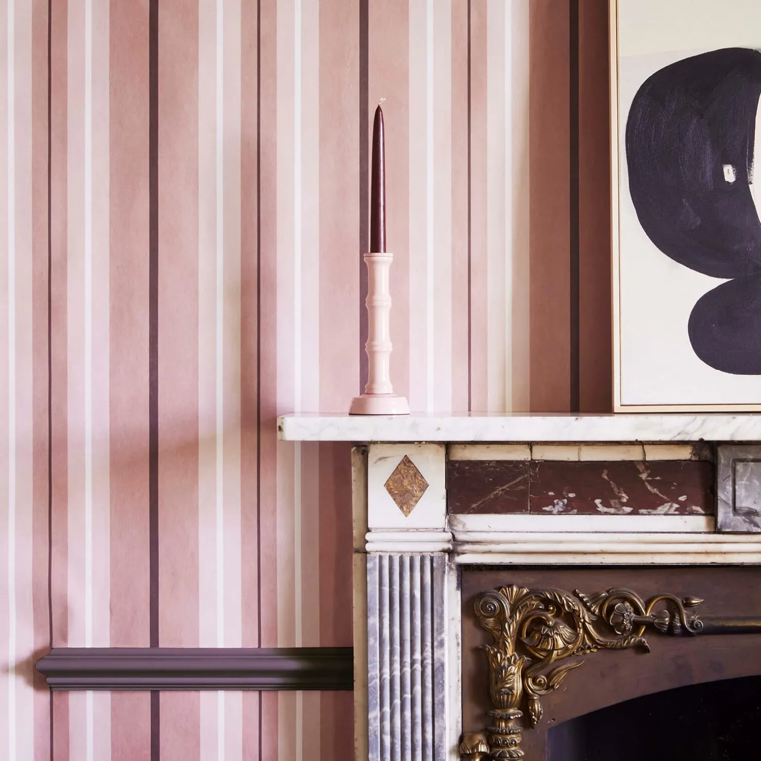 LAURISTON STRIPE Wallpaper - Sakura