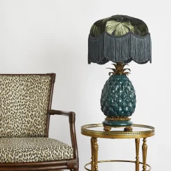 LIMERENCE Velvet Tilia Lampshade - Ink