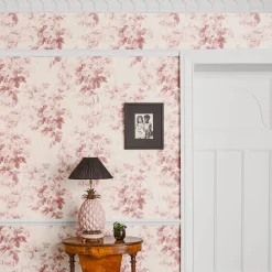 LONDON ROSE Traditional Wallpaper - Blush