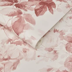 LONDON ROSE Traditional Wallpaper - Blush