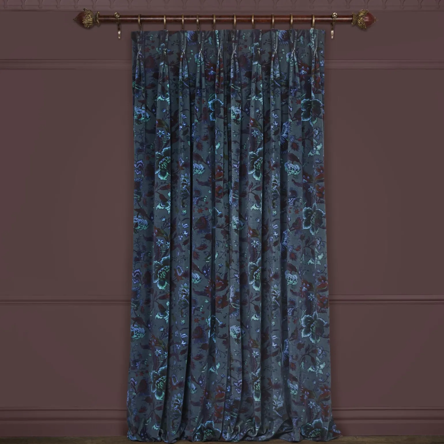 MAJORELLE Velvet Curtain - Petrol
