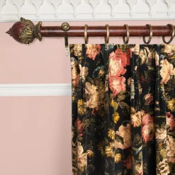 MIDNIGHT GARDEN Velvet Curtain - Multi