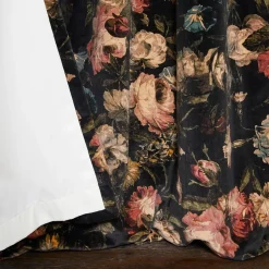 MIDNIGHT GARDEN Velvet Curtain - Multi