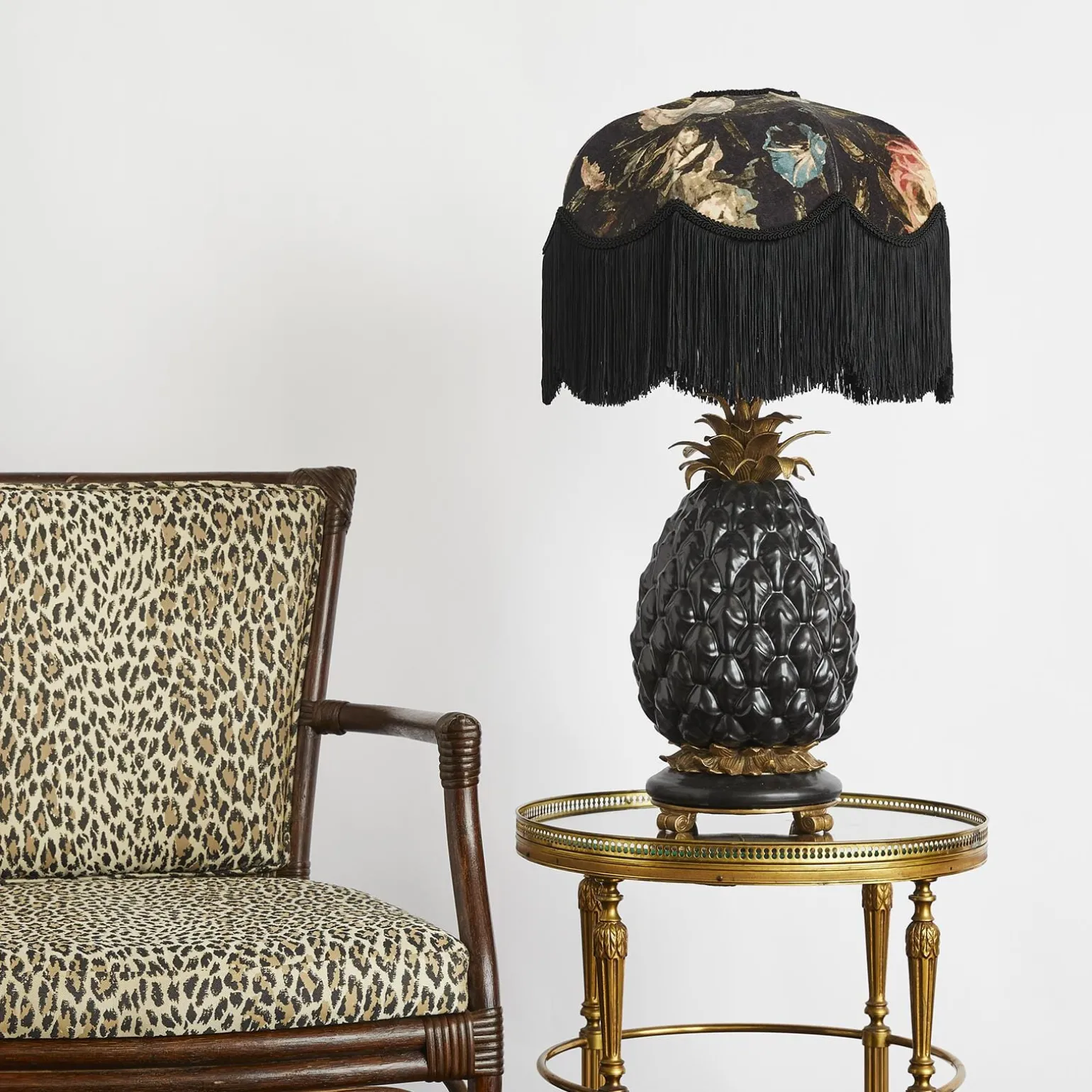 MIDNIGHT GARDEN Velvet Tilia Lampshade - Multi