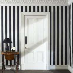 MONO STRIPE Wallpaper - Off Black/Oyster