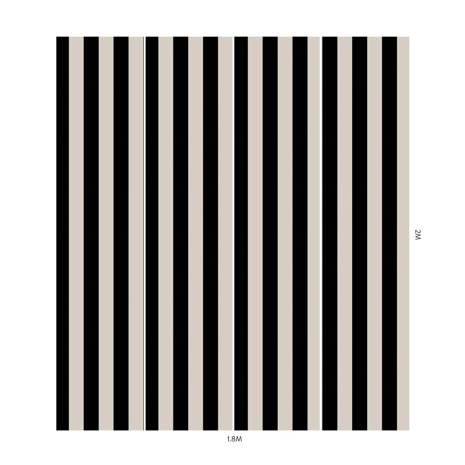 MONO STRIPE Wallpaper - Off Black/Oyster