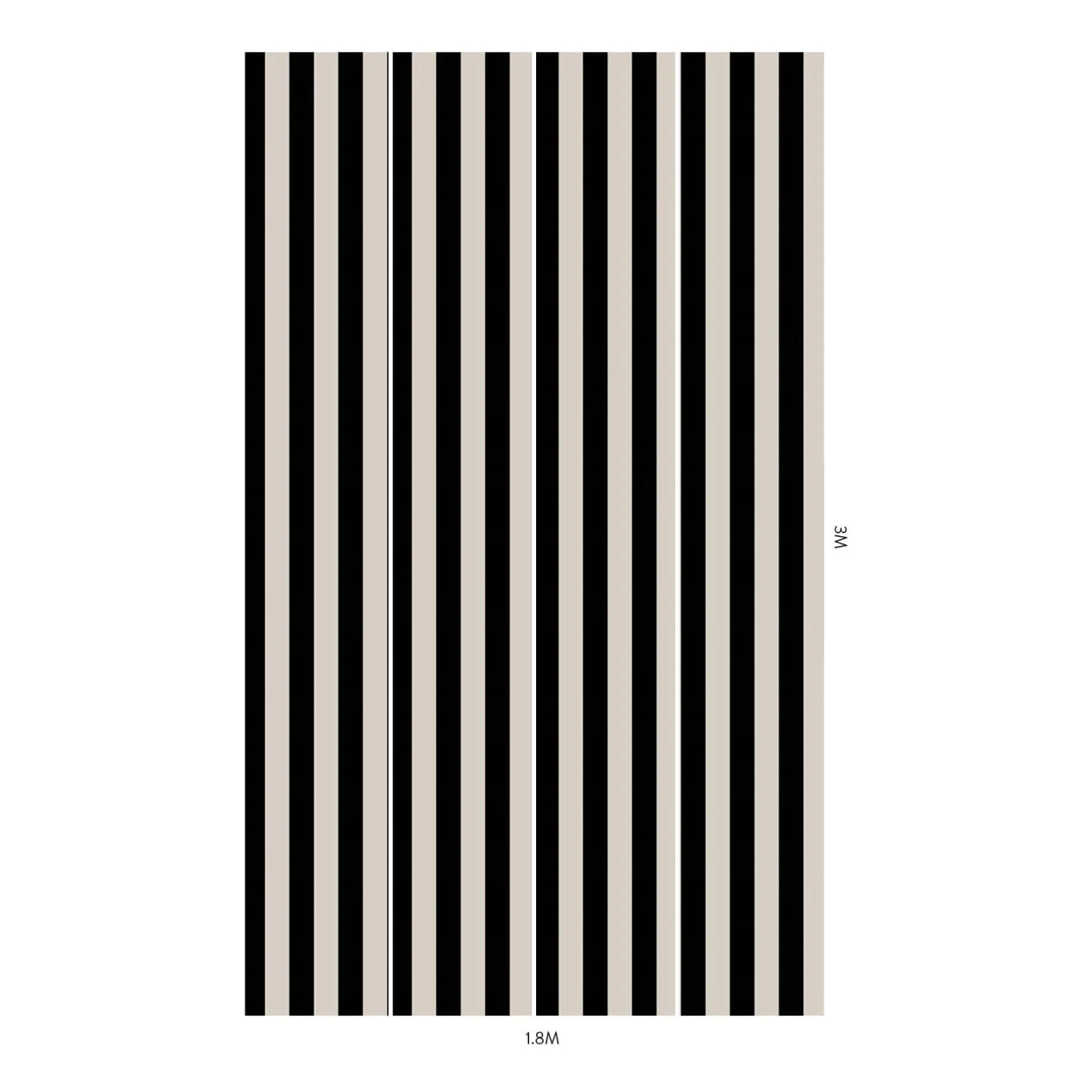 MONO STRIPE Wallpaper - Off Black/Oyster
