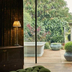 MOON GARDEN Velvet Curtain - Midnight