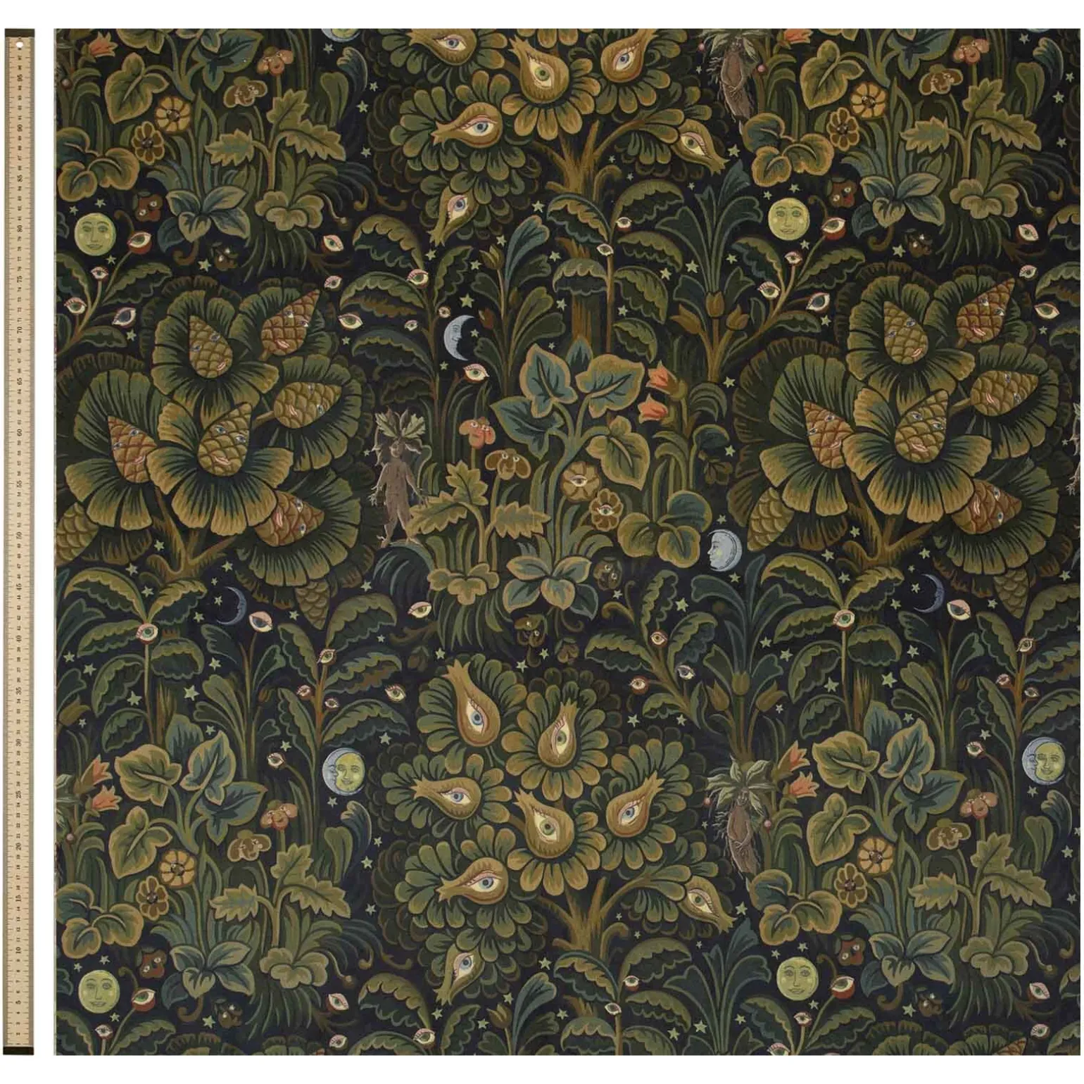 MOON GARDEN Velvet Curtain - Midnight