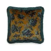 OPIA Medium Fringed Velvet Cushion - Bronze