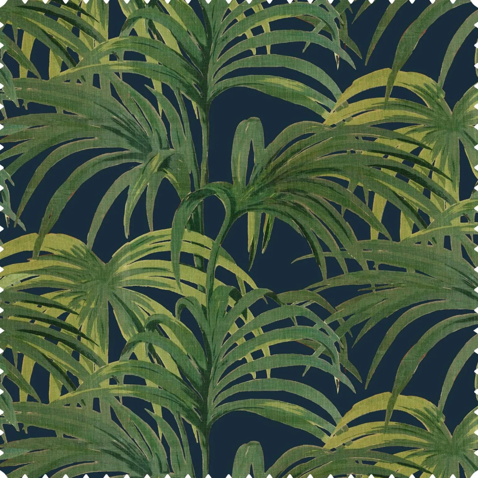 PALMERAL Cotton Linen - Midnight & Green