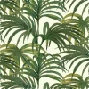 PALMERAL Cotton Linen - Off White & Green