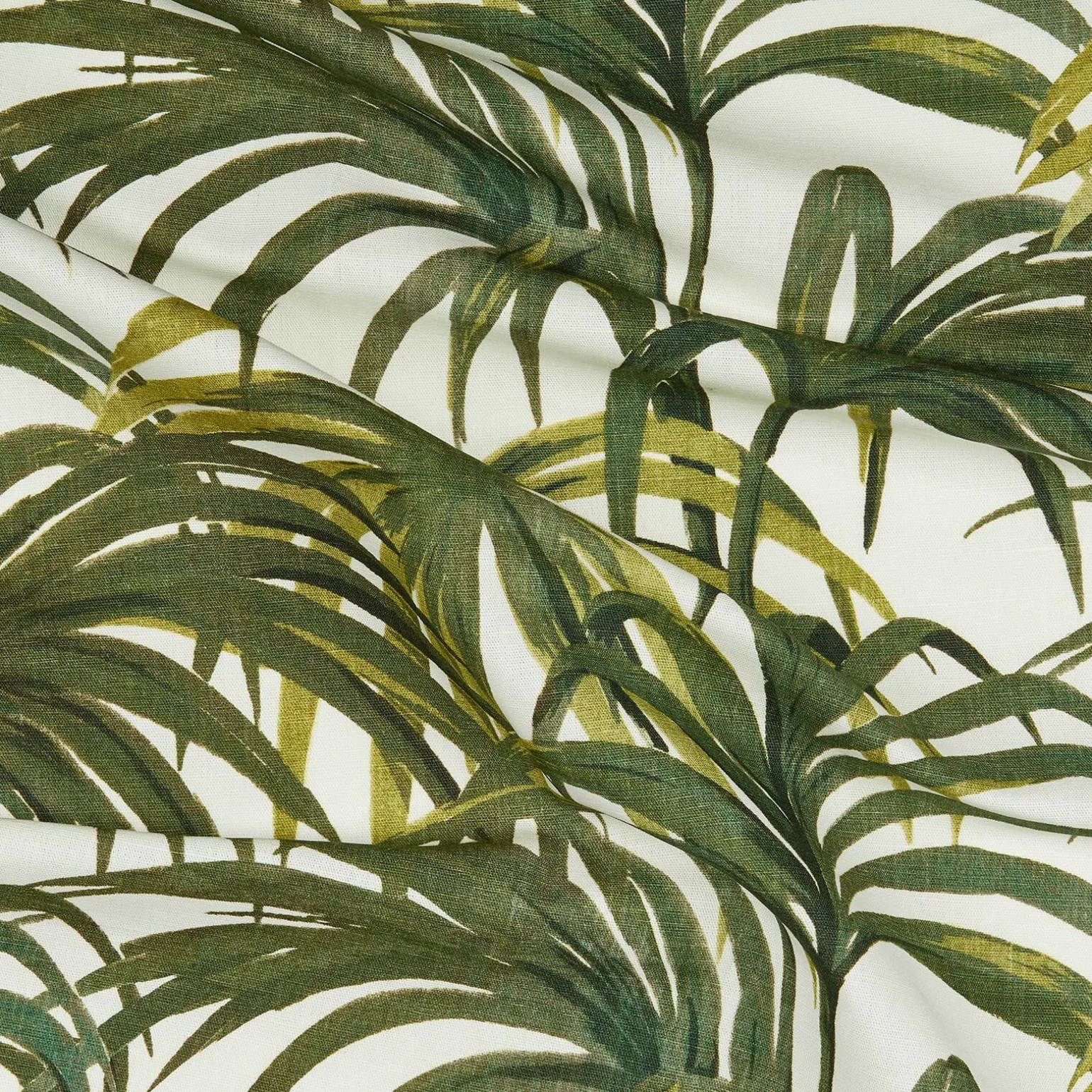 PALMERAL Cotton Linen - Off White & Green