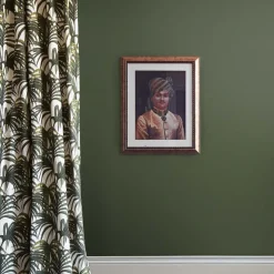 PALMERAL Cotton Linen - Off White & Green