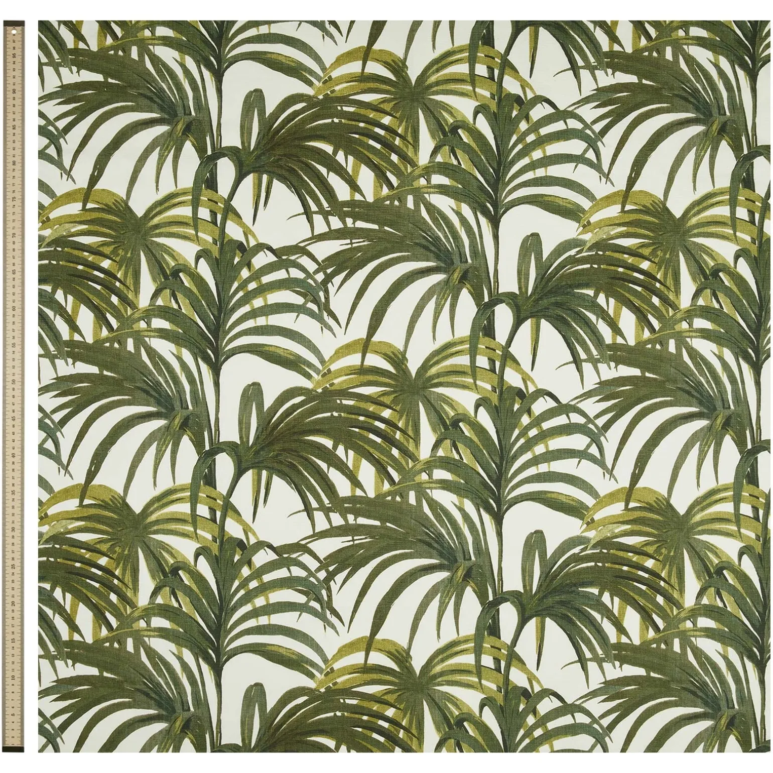 PALMERAL Cotton Linen - Off White & Green