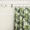 PALMERAL Cotton Linen Curtain - Off White & Green