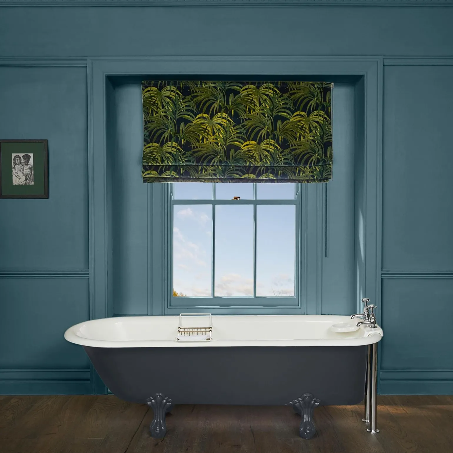 PALMERAL Velvet Blind - Midnight & Green