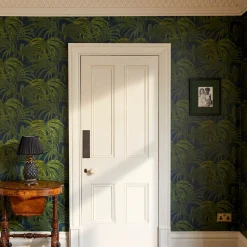 PALMERAL Wallpaper - Midnight & Green