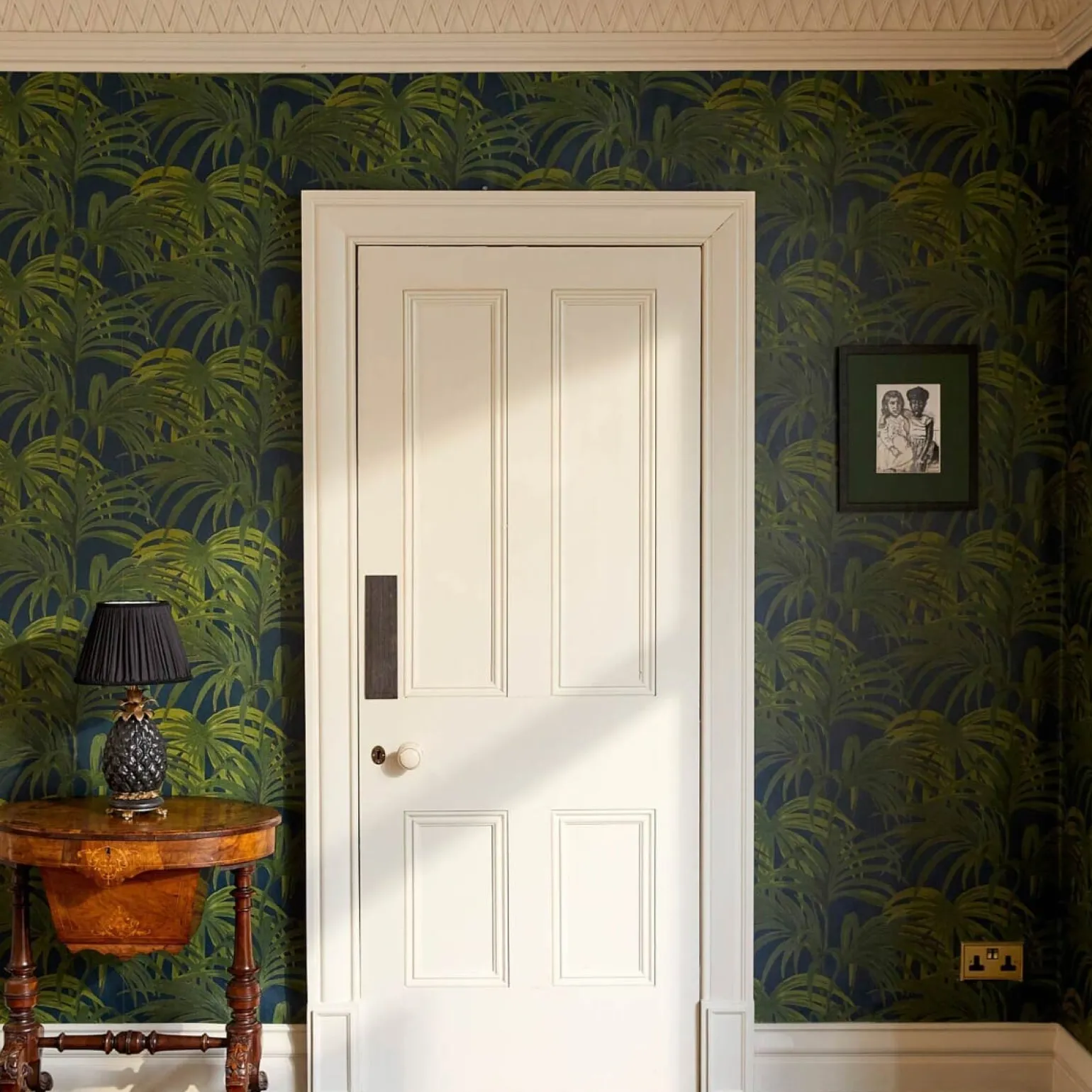 PALMERAL Wallpaper - Midnight & Green