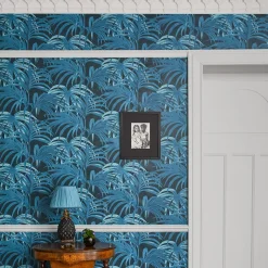 PALMERAL Wallpaper - Midnight and Azure