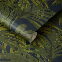 PALMERAL Wallpaper - Midnight & Green