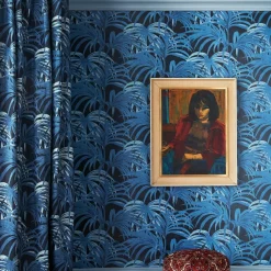 PALMERAL Wallpaper - Midnight and Azure