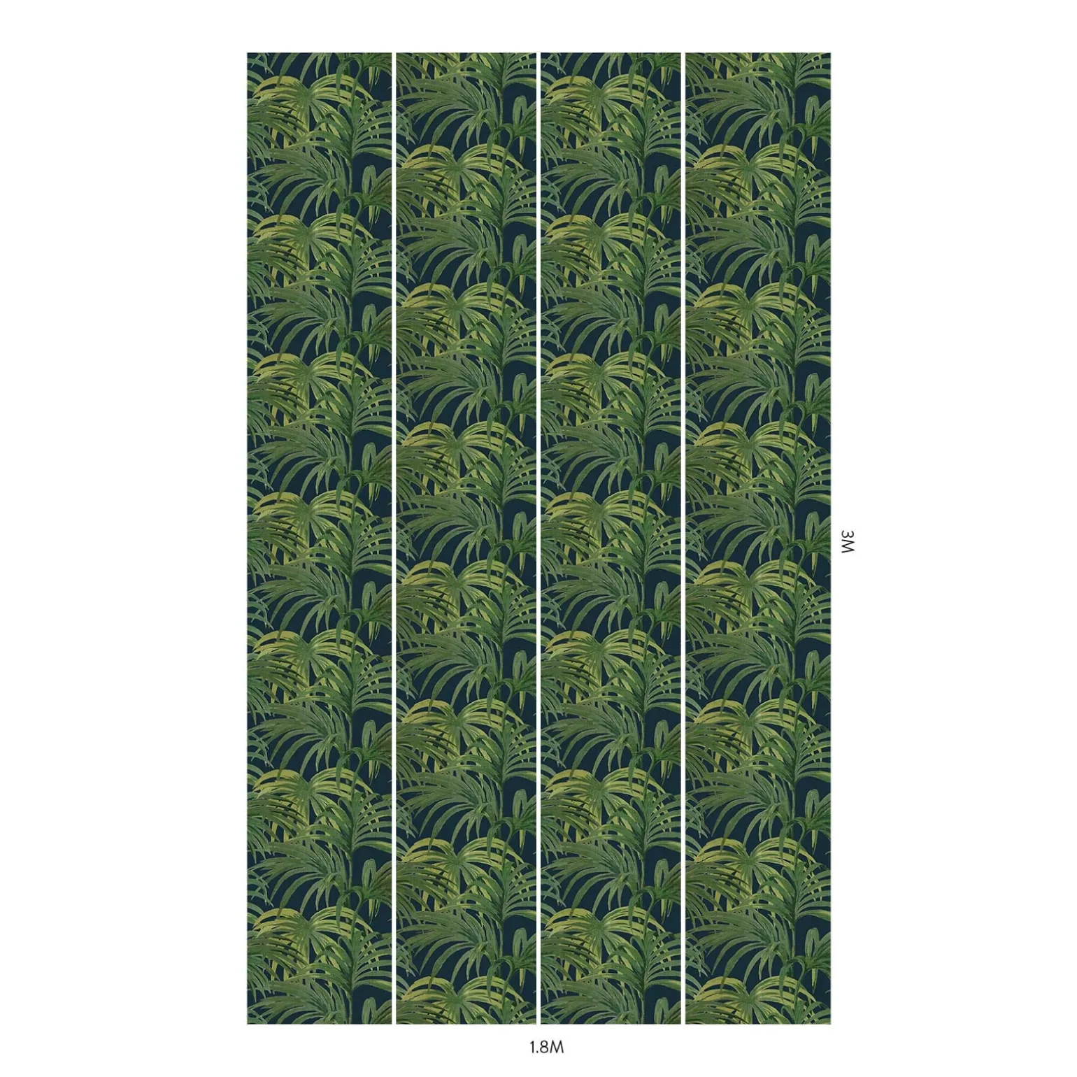 PALMERAL Wallpaper - Midnight & Green