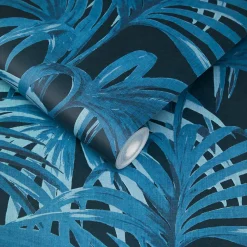 PALMERAL Wallpaper - Midnight and Azure