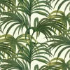 PALMERAL Wallpaper - Off White & Green