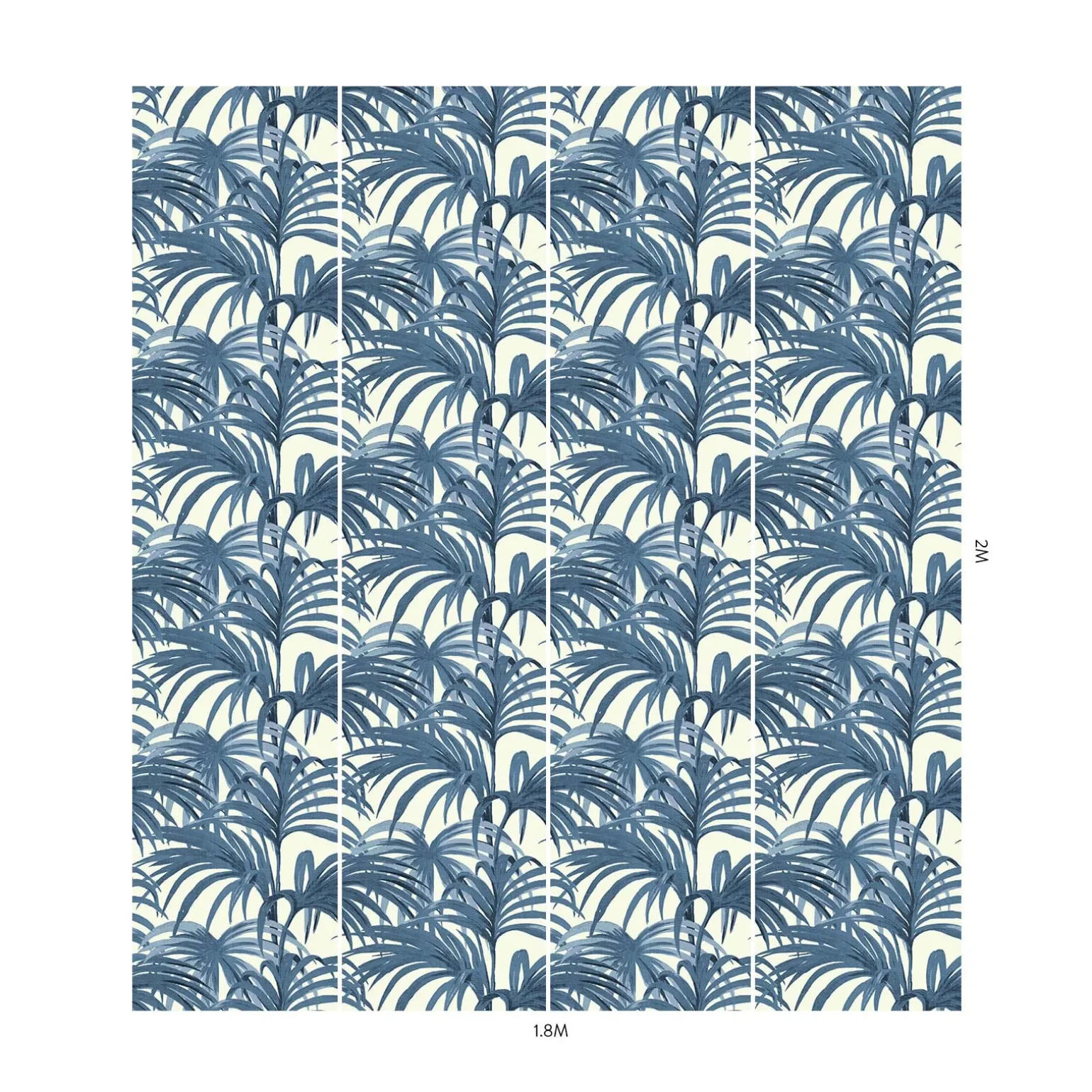 PALMERAL Wallpaper - Off White & Azure