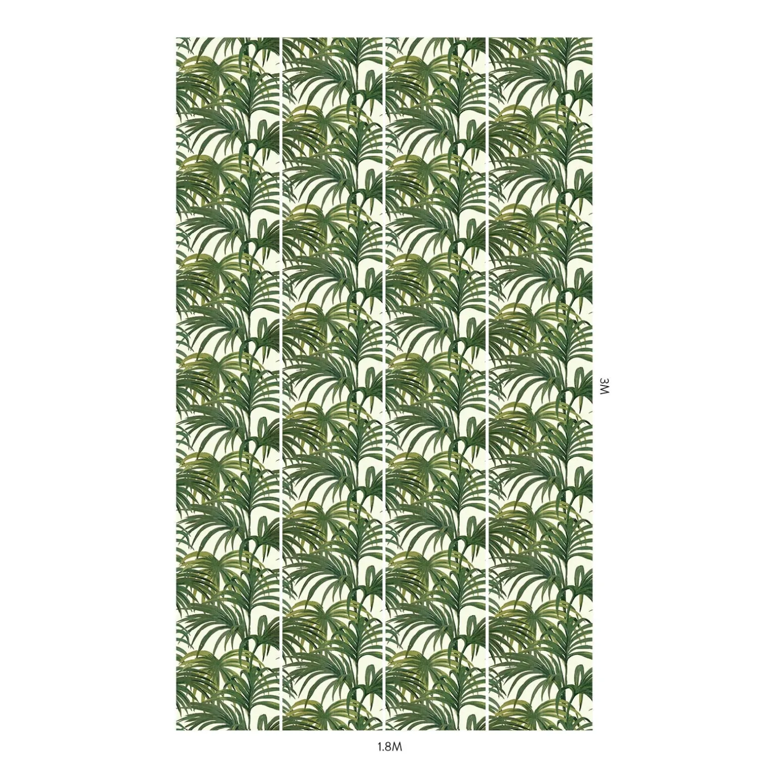PALMERAL Wallpaper - Off White & Green