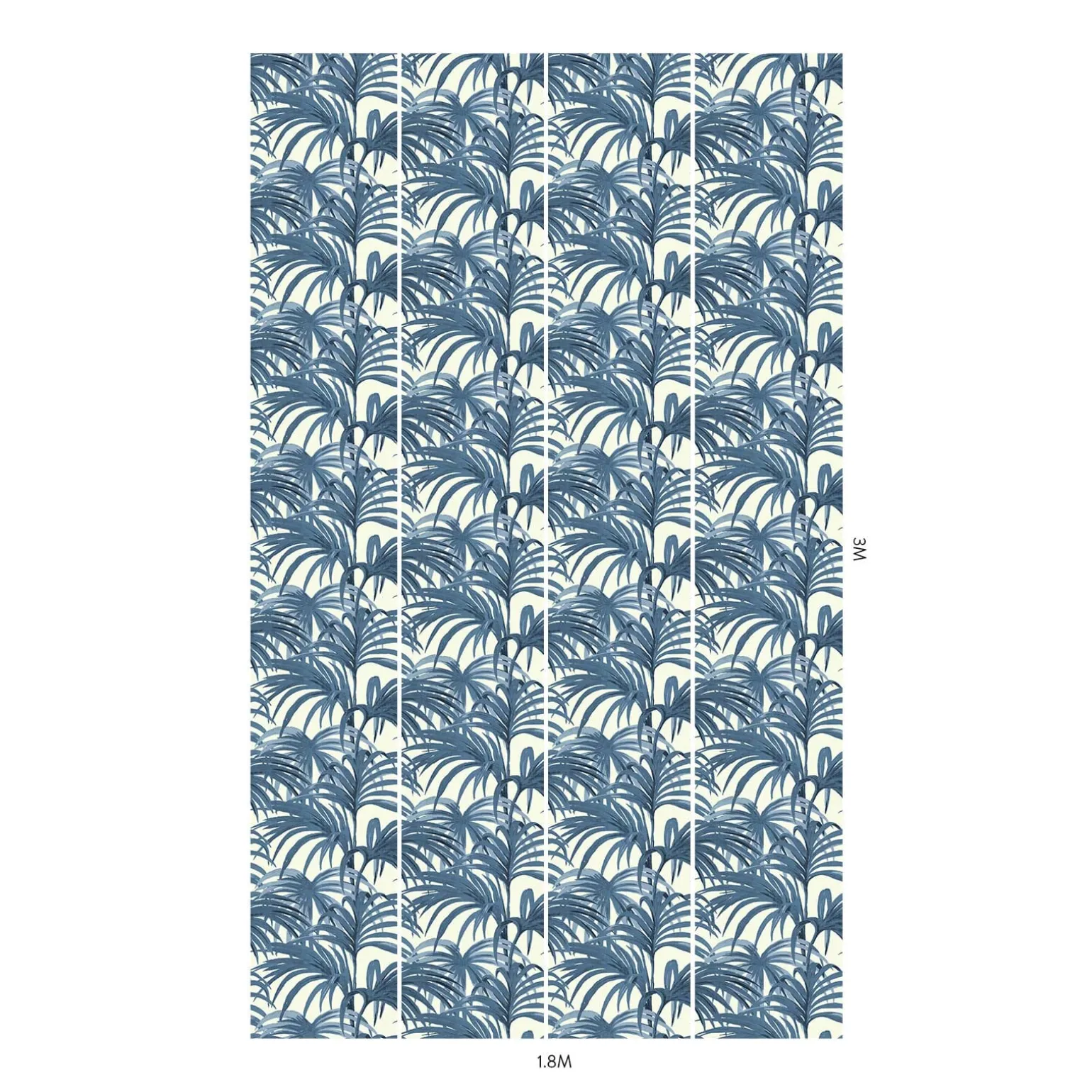 PALMERAL Wallpaper - Off White & Azure