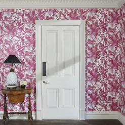 PAMPAS Wallpaper - Off White & Azalea