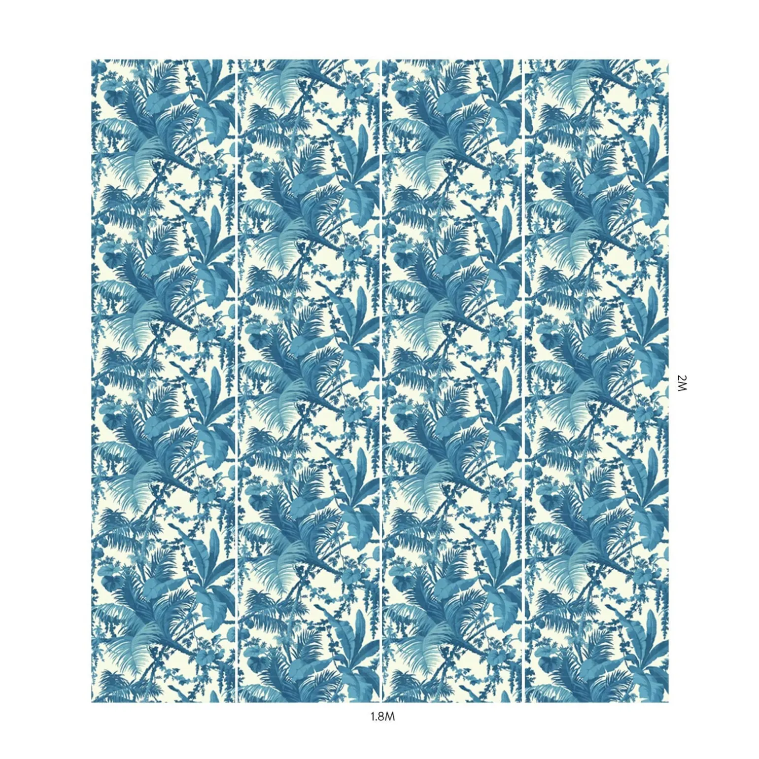 PAMPAS Wallpaper - Off White & Cerulean