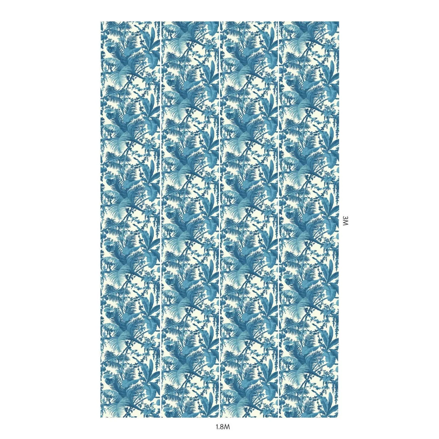PAMPAS Wallpaper - Off White & Cerulean
