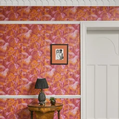 PAMPAS Wallpaper - Tangerine & Azalea