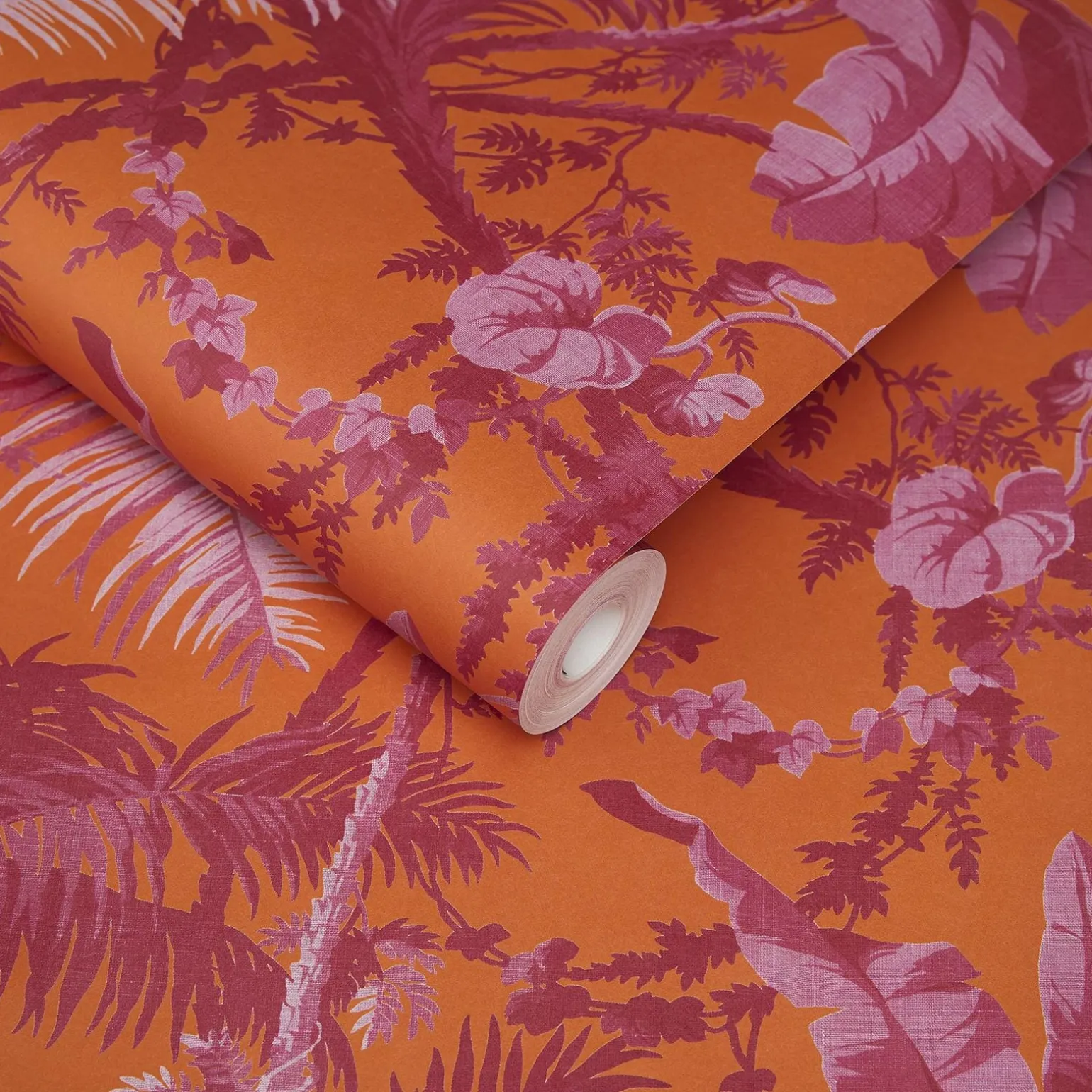 PAMPAS Wallpaper - Tangerine & Azalea