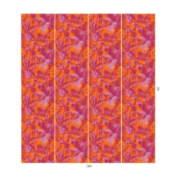 PAMPAS Wallpaper - Tangerine & Azalea